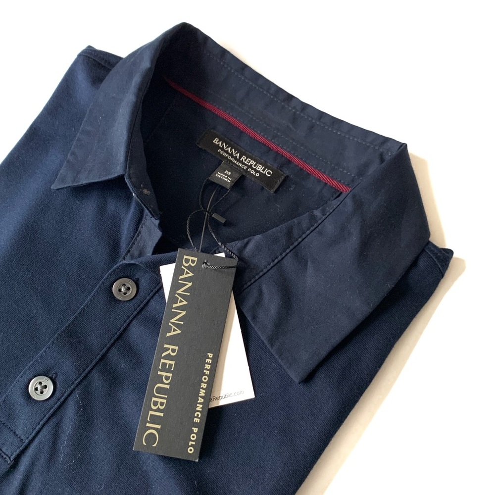 sold | banana republic • long sleeve performance polo |